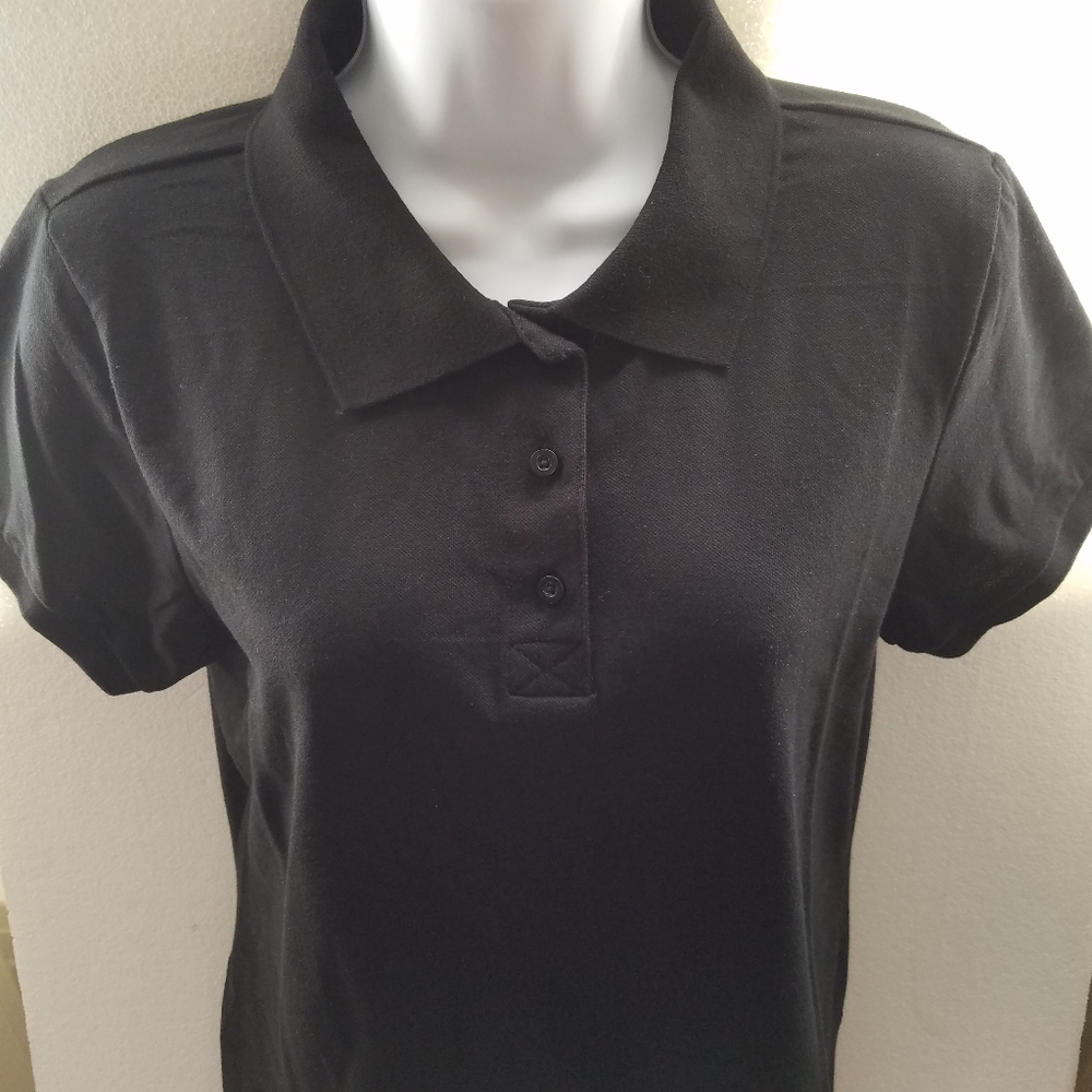 Woman top black xl short sleeves polyester,spandex